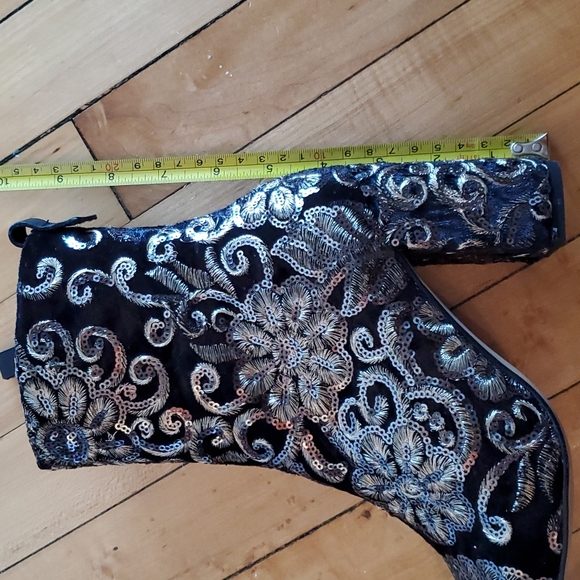 L'intervalle Nerina Black Embroidered Boot Sz 36 - Picture 5 of 5